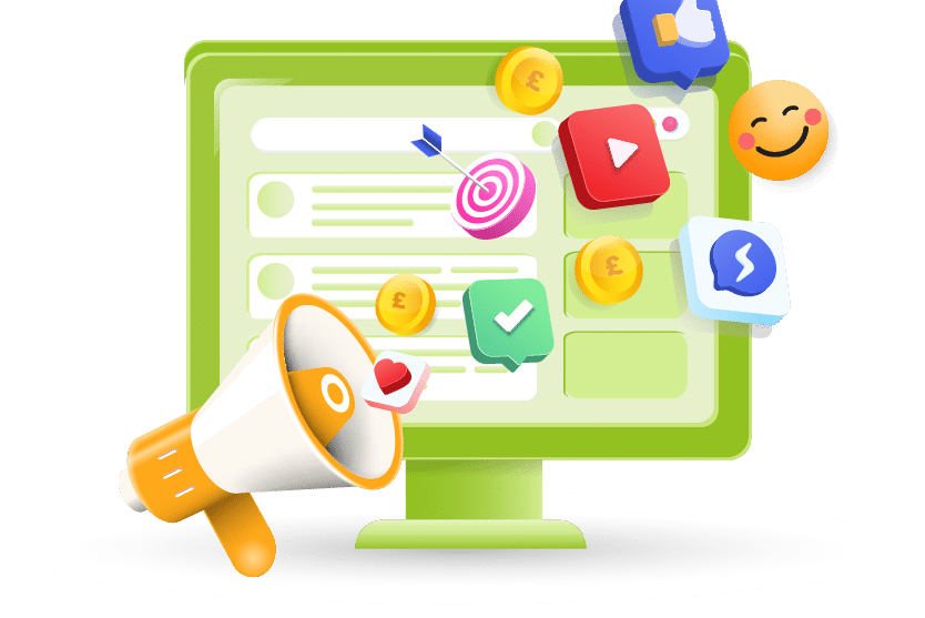 paid social marketing agency illustration